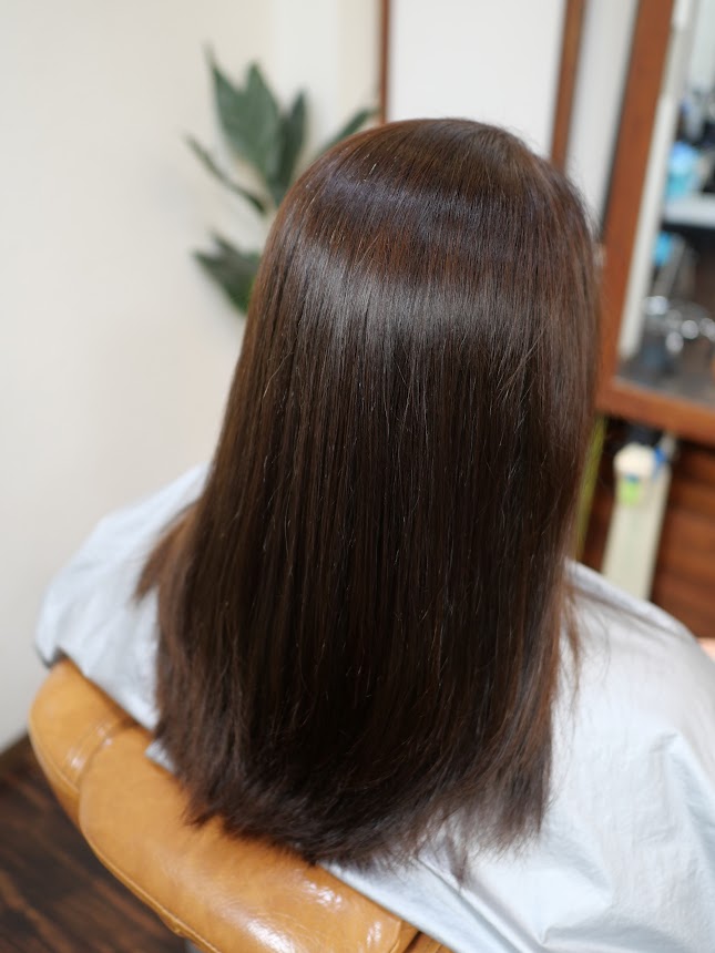 縮毛矯正白髪染め