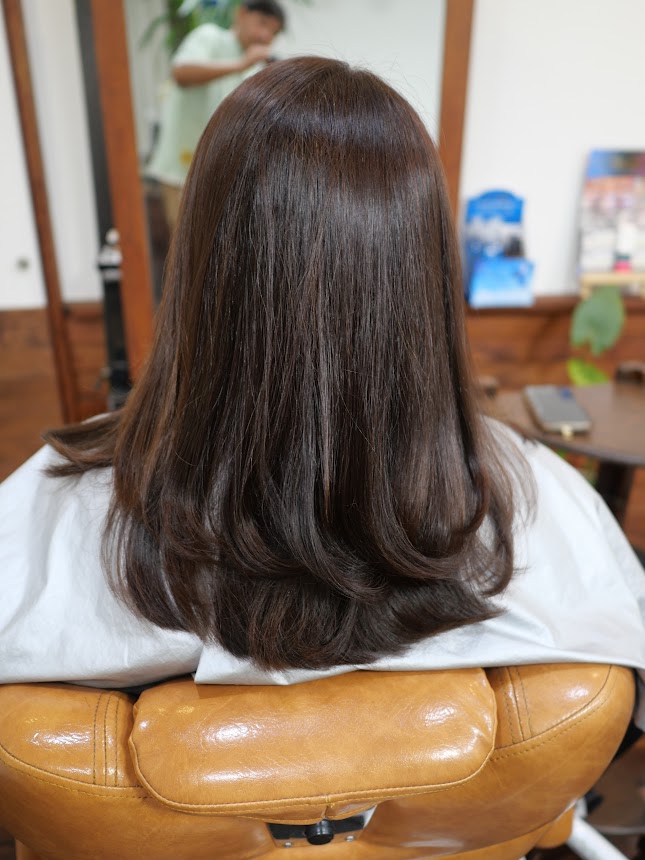 縮毛矯正白髪染め