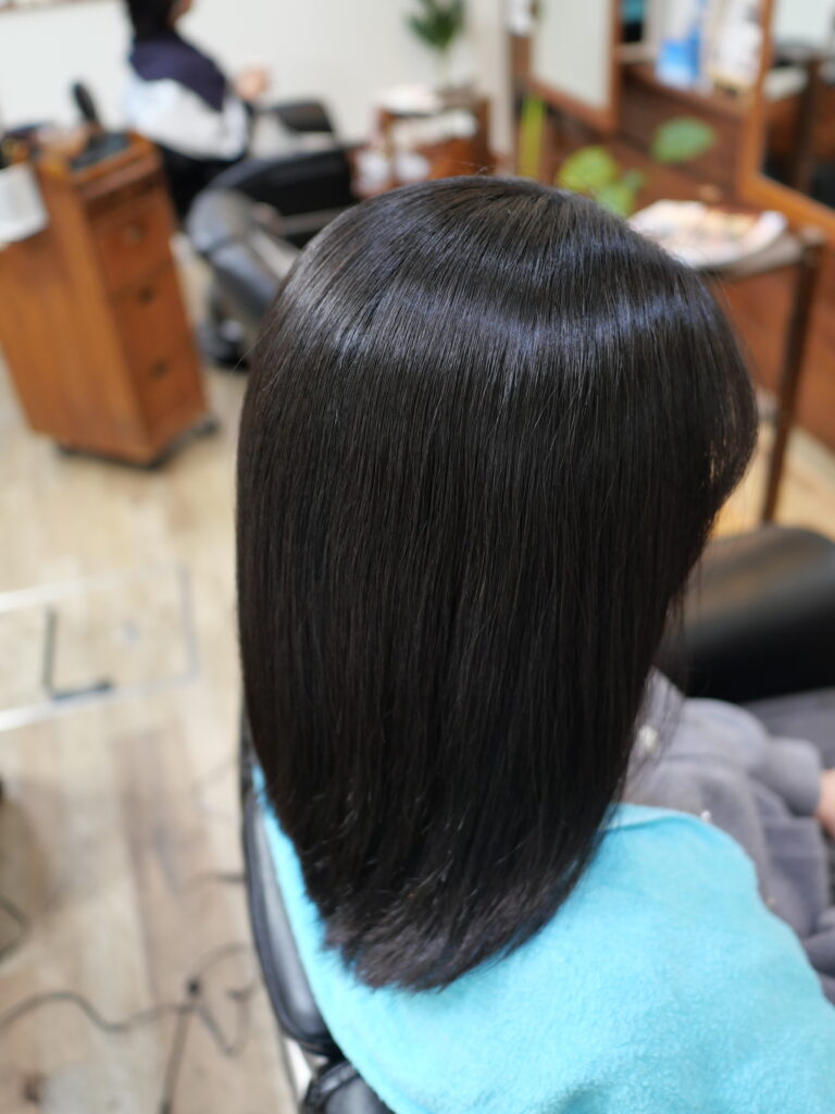 中学生の縮毛矯正ストレート